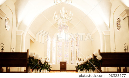 Church chandelier and stained glass 01 98522277