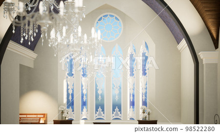 教堂吊燈和彩色玻璃04 教堂吊燈和彩色玻璃04 98522280