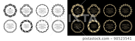 Fashionable frame. Design template. A set of gorgeous foreheads. 98523541