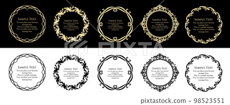 Fashionable frame. Design template. A set of gorgeous foreheads. Fashionable frame. Design template. A set of gorgeous foreheads. 98523551