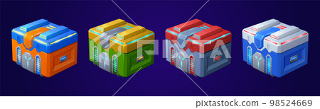 Game futuristic boxes, future technology chests Game futuristic boxes, future technology chests 98524669