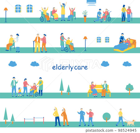 退休後的生活無縫背景 98524945