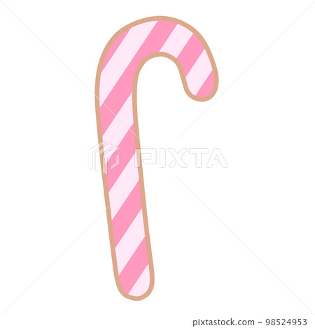 粉紅色條紋糖果棒的插圖 98524953