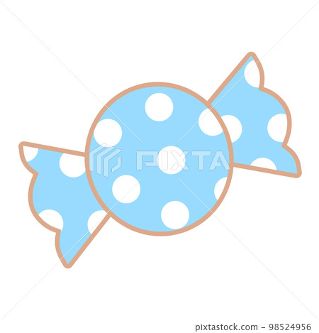 淺藍色白色圓點糖果插圖 98524956