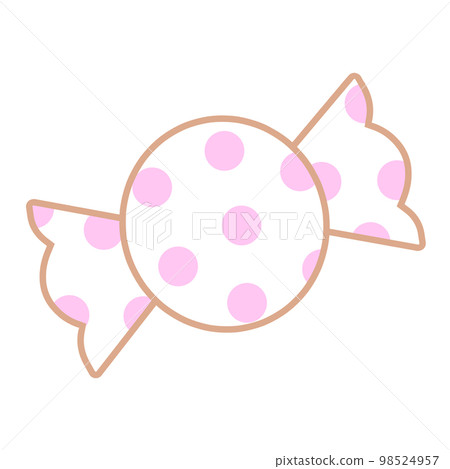 Illustration of pink polka dot candy Illustration of pink polka dot candy 98524957