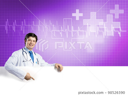 Doctor with banner 98526390