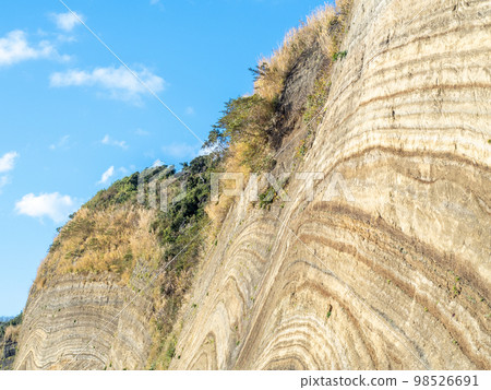 Geological section of Izu Oshima (Oshima Town, Tokyo) 98526691