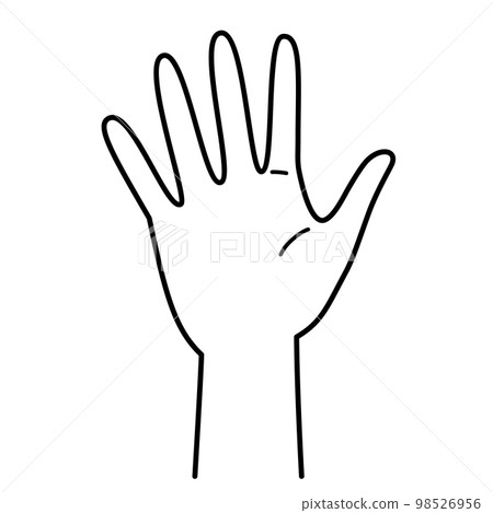 Hand number 5 par black and white 98526956