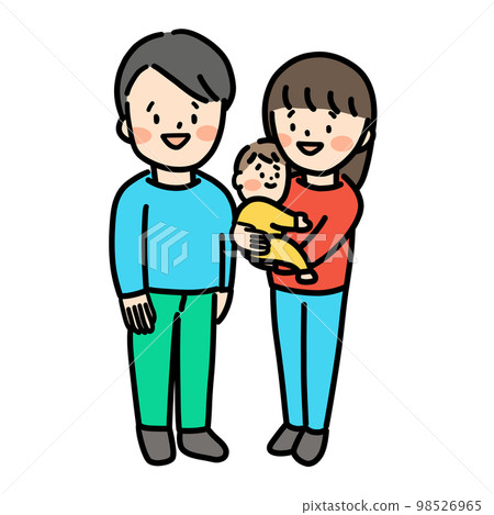 Mother and family holding a baby Mother and family holding a baby 98526965