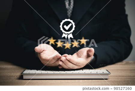 The concept of customer satisfaction rating has great influence on service providers, business people, five-star rating, feedback, questionnaire survey. The concept of customer satisfaction rating has great influence on service providers, business people, five-star rating, feedback, questionnaire survey. 98527160