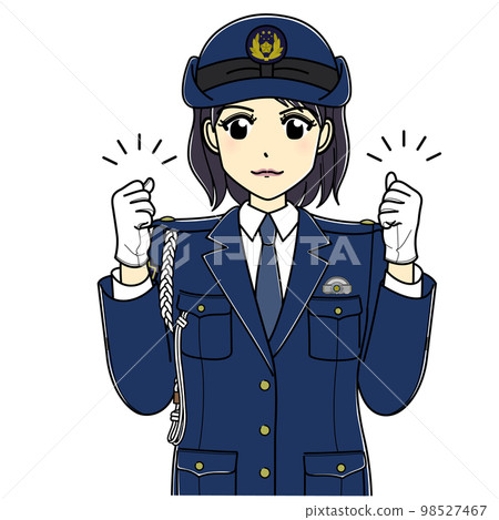 膽量姿勢女警官（上半身） 98527467