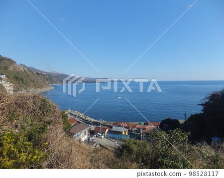 早春的伊豆北川溫泉和相模灣 98528117