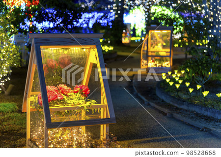 Illuminations at Ashikaga Flower Park Hikari no Hana no Niwa Winter Blooming Buttons Ashikaga City, Tochigi Prefecture Illuminations at Ashikaga Flower Park Hikari no Hana no Niwa Winter Blooming Buttons Ashikaga City, Tochigi Prefecture 98528668
