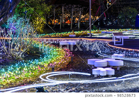 Illuminations at Ashikaga Flower Park Hikari no Hana Niwa, Ashikaga City, Tochigi Prefecture Illuminations at Ashikaga Flower Park Hikari no Hana Niwa, Ashikaga City, Tochigi Prefecture 98528673