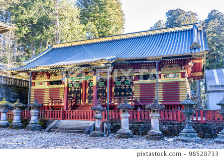 冬季天氣中的日光東照宮三神港上神港栃木縣日光市 98528733