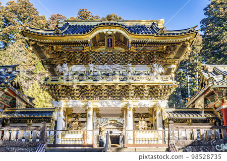 冬季的日光東照宮,栃木縣日光市陽明門 冬季的日光東照宮,栃木縣日光市陽明門 98528735