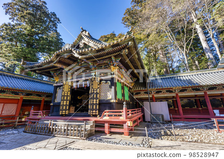 冬季天氣的日光東照宮神轎社 栃木縣日光市 98528947