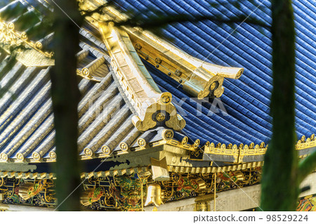 Nikko Toshogu Shrine on a clear winter day The tiles of the head office Nikko City, Tochigi Prefecture 98529224