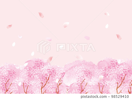 Cherry blossom gentle spring background illustration Cherry blossom gentle spring background illustration 98529410