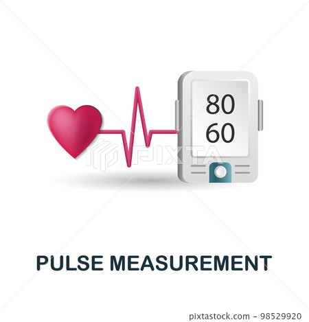 Pulse Measurement icon. 3d illustration from... - Stock Illustration ...