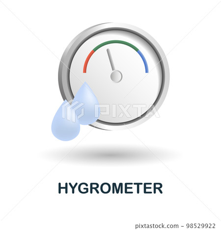 Hygrometer icon. 3d illustration from measurement collection. Creative Hygrometer 3d icon for web design, templates, infographics and more 98529922