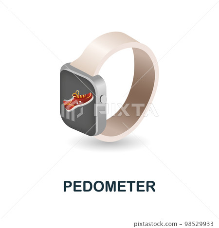 Pedometer icon. 3d illustration from measurement collection. Creative Pedometer 3d icon for web design, templates, infographics and more 98529933