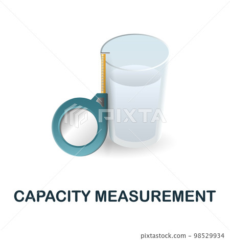 Capacity Measurement icon. 3d illustration from measurement collection. Creative Capacity Measurement 3d icon for web design, templates, infographics and more 98529934