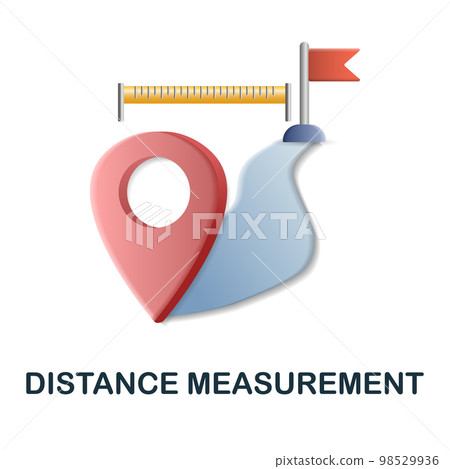 Distance Measurement icon. 3d illustration from measurement collection. Creative Distance Measurement 3d icon for web design, templates, infographics and more 98529936