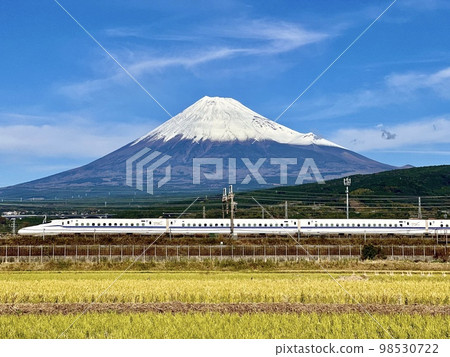 Tokaido Shinkansen and Mount Fuji 98530722
