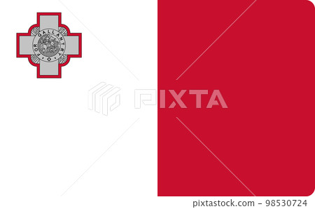 Malta flag vector isolated. Blue and white stripes Malta flag vector isolated. Blue and white stripes 98530724