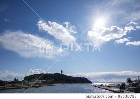 冬天的江之島江之島風景[神奈川縣] 98530785