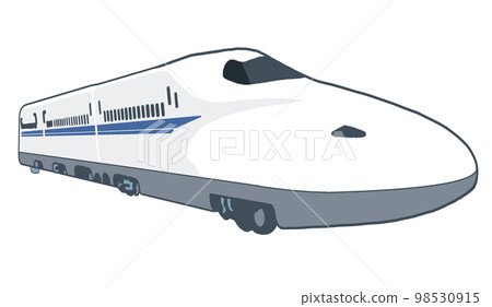 Simple illustration of Shinkansen [Nozomi, Hikari, Kodama, train, railroad, travel, transportation, business trip] 98530915