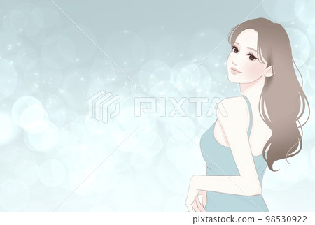 Female illustration material Female illustration material 98530922