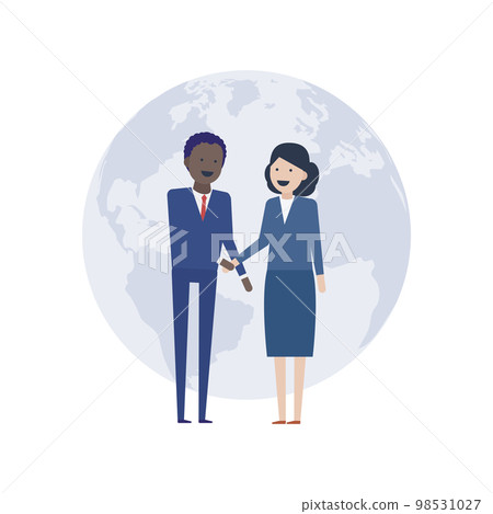 Illustration material of human resources who are active in global society 98531027