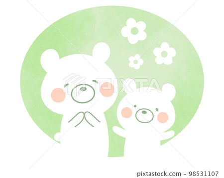 Warm friend polar bear parent and child Warm friend polar bear parent and child 98531107
