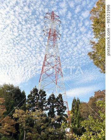 Steel tower and blue sky 2 Steel tower and blue sky 2 98531996