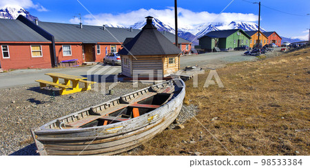 Old Boat, Street Scene, Longyearbyen, Svalbard, Norway 98533384