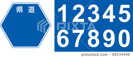 圖標標記交通標誌交通標誌指示牌警告標誌六角藍色數字集 圖標標記交通標誌交通標誌指示牌警告標誌六角藍色數字集 98534446