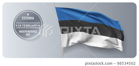 Estonia independence day vector banner, greeting card. 98534502