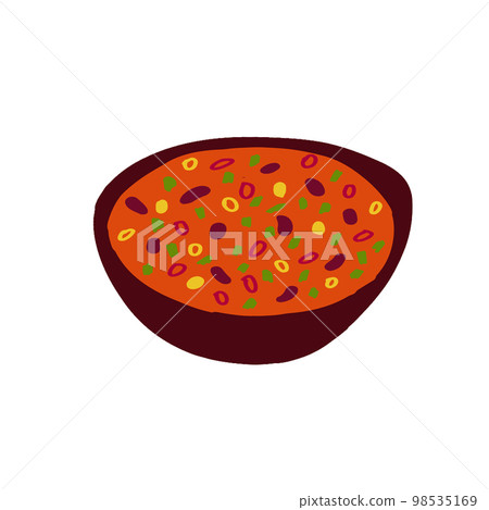 Mexican food Chili Con Carne illustration isolated 98535169