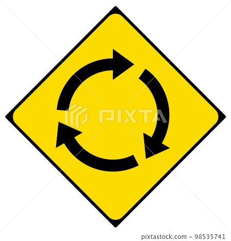 路標旋轉箭頭圖標 98535741