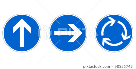 交通箭頭圖標道路標誌集 交通箭頭圖標道路標誌集 98535742