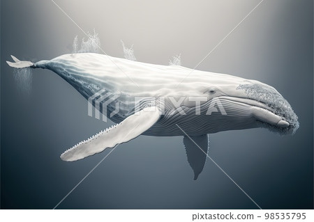Humpback white Whale illustration generative ai Humpback white Whale illustration generative ai 98535795