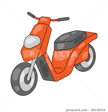 Illustration of scooter. Icon of transportation. Business or industrial image. 98536016