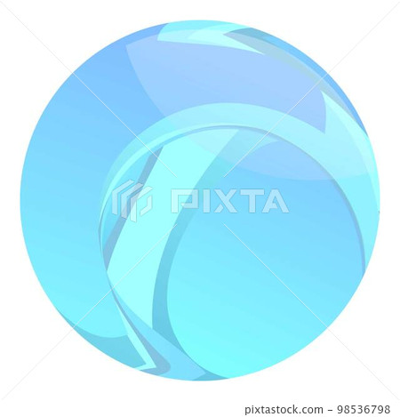 Blue ball icon cartoon vector. Circle drop. Glue liquid 98536798