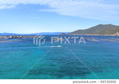 Seascape of Otsuki town in winter (Kashiwajima, Kochi Prefecture) 98536800