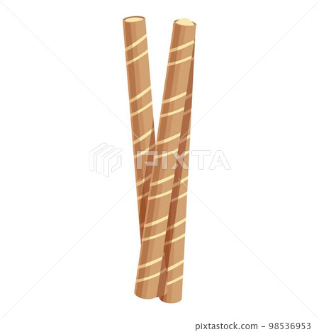 Biscuit stick icon cartoon vector. Cookie wafer. Cream sweet 98536953