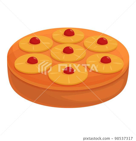 Upside-down cake cuisine icon cartoon vector. Restaurant cooking. Tasty sugar Upside-down cake cuisine icon cartoon vector. Restaurant cooking. Tasty sugar 98537317