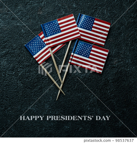 text happy presidents day and american flags text happy presidents day and american flags 98537637