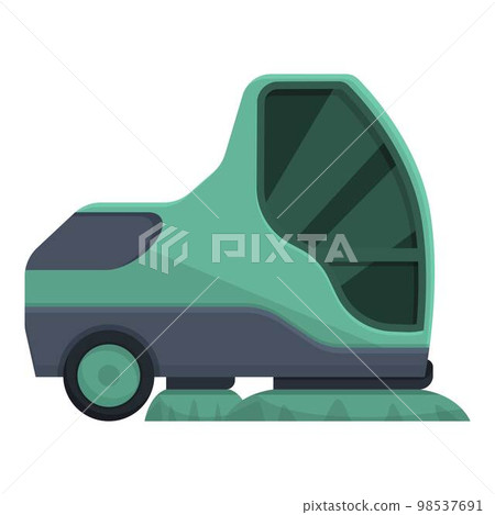 Clean sweeper icon cartoon vector. Street truck. Side vehicle 98537691